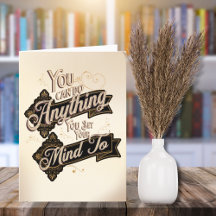 You Can Do Anything Quote Brown Beige