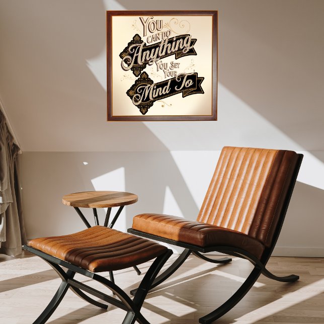 You Can Do Anything Quote Brown Beige Poster (Creator Uploaded)