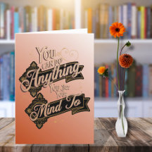 You Can Do Anything Quote Terracotta Pink