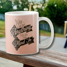 You Can Do Anything Quote Terracotta Pink