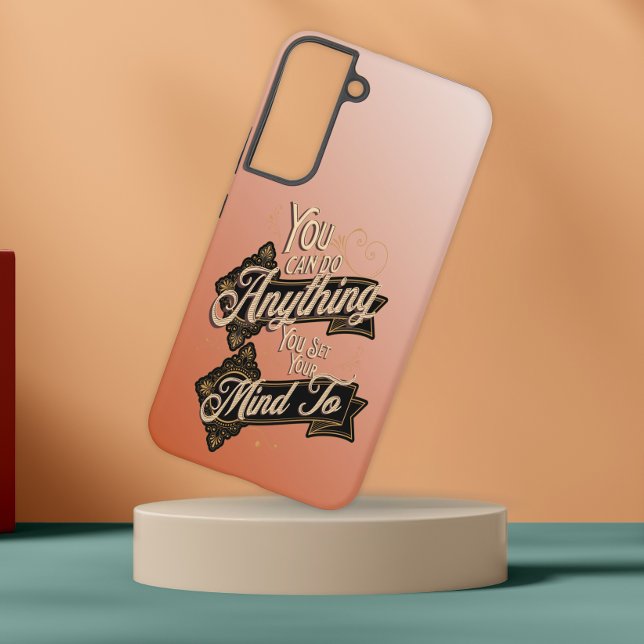 You Can Do Anything Quote Terracotta Pink Samsung Galaxy S22+ Case (Creator Uploaded)