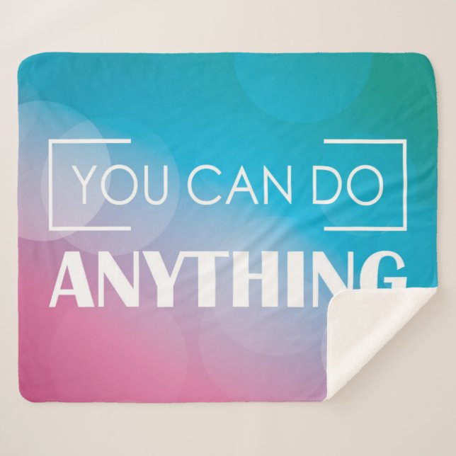You Can Do Anything Sherpa Blanket (Front (Horizontal))