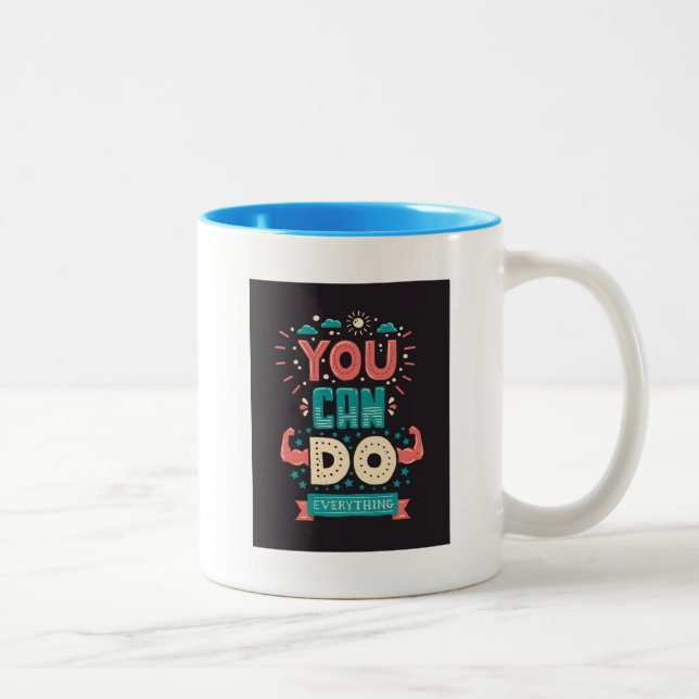 You Can Do Everything Colourful Two-Tone Coffee Mug (Right)