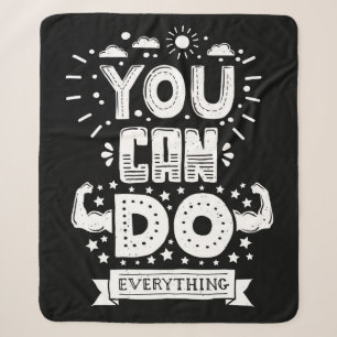You Can Do Everything Sherpa Blanket
