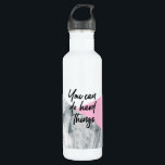 You can do hard thing quote marble and pink 710 ml water bottle<br><div class="desc">Inspire and motivate with our "You Can Do Hard Things" Quote Marble and Pink Stainless Steel Water Bottle. This modern and stylish water bottle is an ideal giveaway for swag bags, offering both functionality and a powerful motivational message. The water bottle features a contemporary marble design with pink accents, creating...</div>