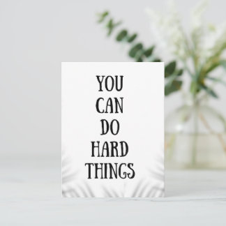 you can do hard things postcard
