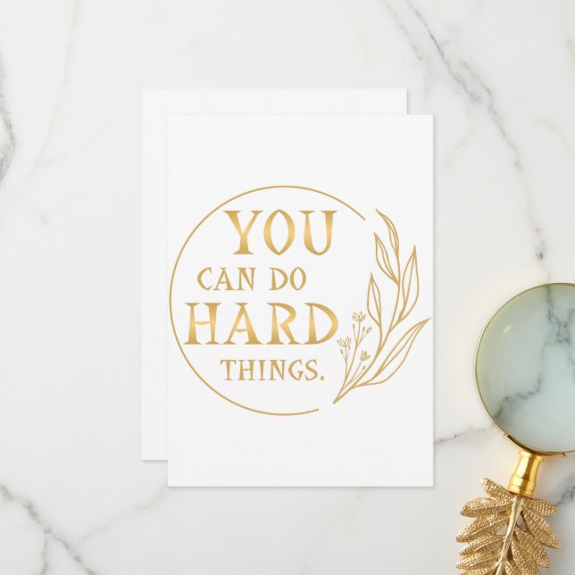 You can do hard things thank you card (Front/Back In Situ)