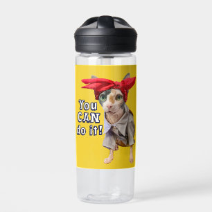 You CAN do it! Empowerment Sphynx Cat Water Bottle