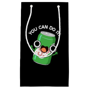 You Can Do It Funny Soda Pop Pun Dark BG Small Gift Bag