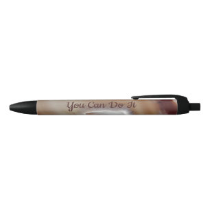 You Can Do It Photo of Banded Brown Agate Black Ink Pen