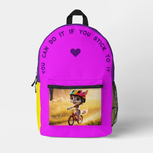 You Can Do It… Printed Backpack (Front)