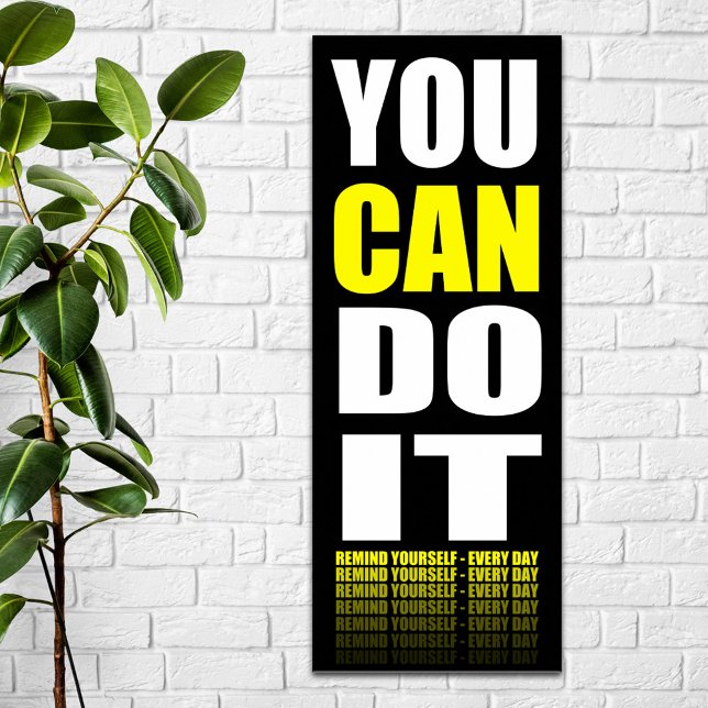 You CAN Do It (yellow) Motivational Poster (Creator Uploaded)