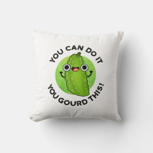 You Can Do It You Gourd This Funny Veggie Pun Cushion