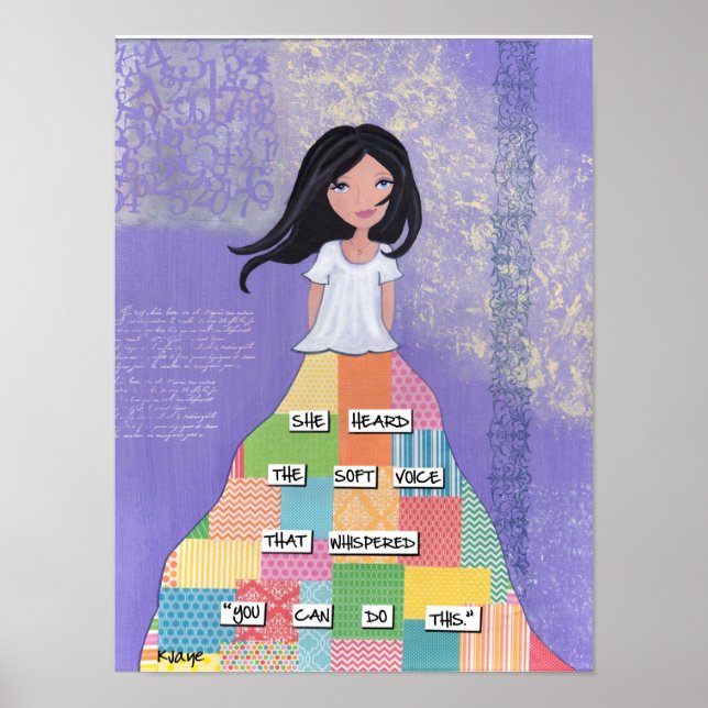 You Can Do This - Art for Girls and Women Poster (Front)