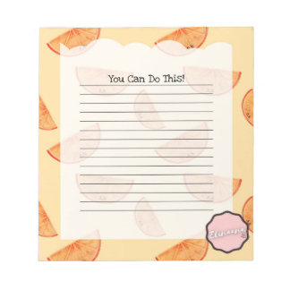 You Can Do This, Customisable Orange Notepad