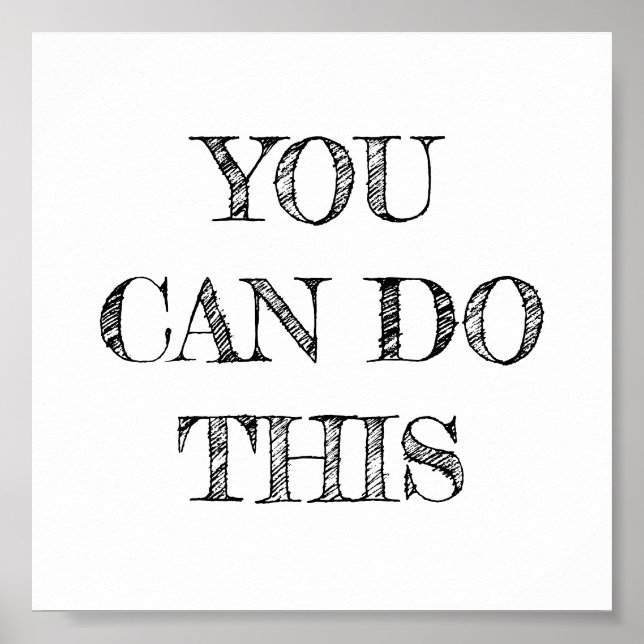 You Can Do This Minimalist Poster (Front)