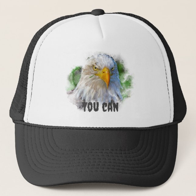 you can eagle men's trucker hat (Front)