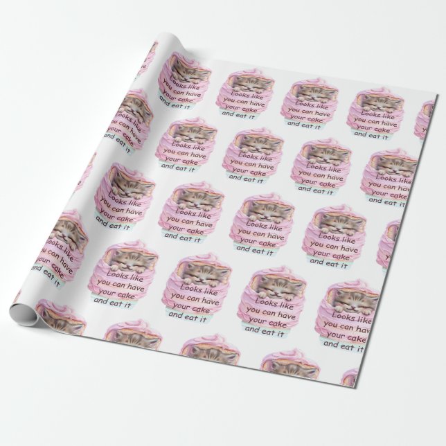You can Have Cake and Eat it Wrapping Paper (Unrolled)