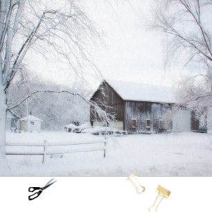 You Can Just Hear the Silence - Winter Barn Tissue Paper