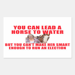 You Can Lead a Horse To Water Rectangular Sticker