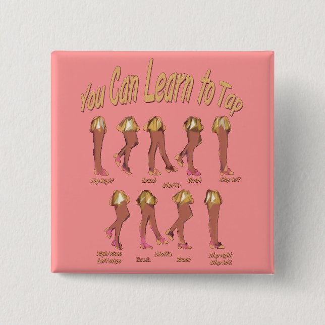 You Can Learn to Tap 15 Cm Square Badge (Front)