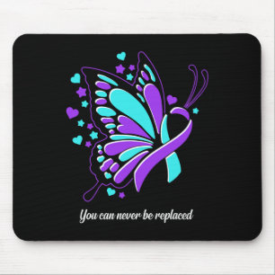 You Can Never Be Replaced Butterfly Ribbon Suicide Mouse Pad