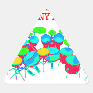 You Can Never Have Too Many Drums Triangle Sticker