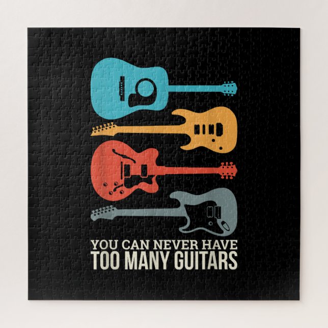 You Can Never Have Too Many Guitars Jigsaw Puzzle (Vertical)