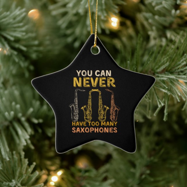 You can never have too many saxophones ceramic tree decoration (Tree)
