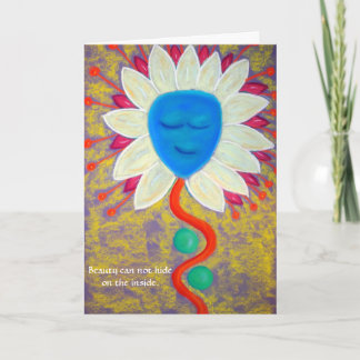 You can not hide beauty greeting card