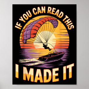 You Can Read This Parasailer Paragliding Boating P Poster