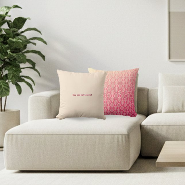 You Can Rely on Me Minimal Pattern & Quote Design Cushion (Creator Uploaded)