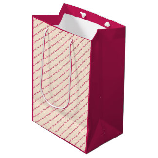 You Can Rely on Me Minimal Pattern & Quote Design Medium Gift Bag