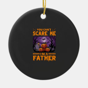 You Can Scare Me Father Halloween Pumpkins Graveya Ceramic Tree Decoration