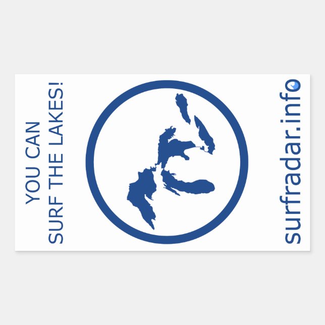 You can surf the Lakes! Great Lakes navy Rectangular Sticker (Front)