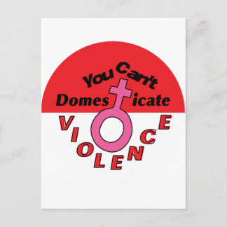 You Can’t Domesticate Violence - Feminist Design Postcard