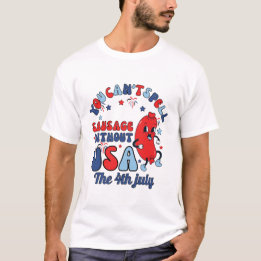 You Can t Spell Sausage Without Usa Retro 4th july T-Shirt