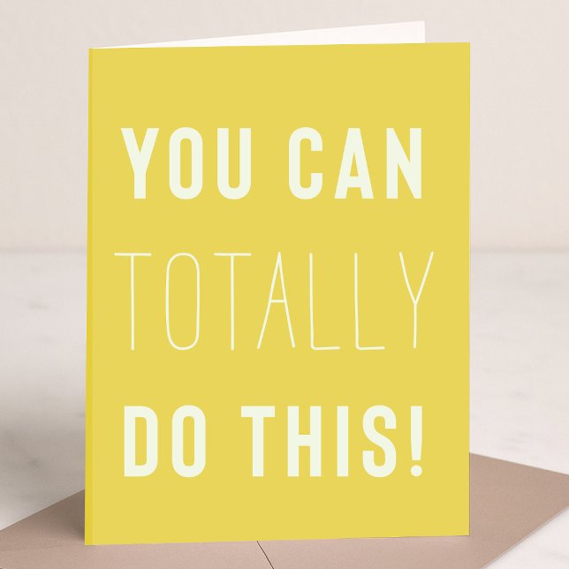 You can totally do this! | Modern Fun Yellow Quote Card (Creator Uploaded)