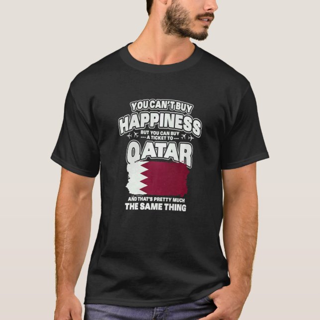 You Can't Buy Happiness But You Can Buy A Ticket Q T-Shirt (Front)