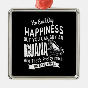 you can't buy happiness but you can buy an Iguana. Metal Tree Decoration