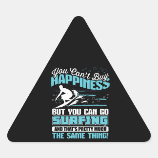 You Can't Buy Happiness But You Can Go To Surf Triangle Sticker