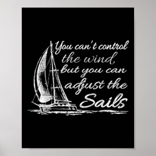 You Can't Control The Wind But You Can Adjust The Poster