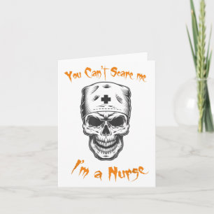 You Can't E Me I'm A Nurse Halloween Costume Card