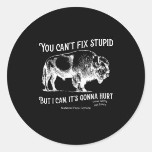 You Can't Fix Stud But I Can It's Gonna Hurt Think Classic Round Sticker