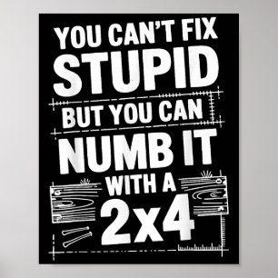 You Can't Fix Stud But You Can Numb It With A 2x4  Poster