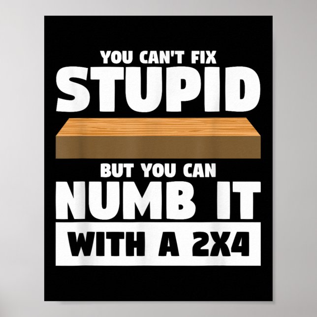 You Can't Fix Stud But You Can Numb It With A 2x4  Poster (Front)