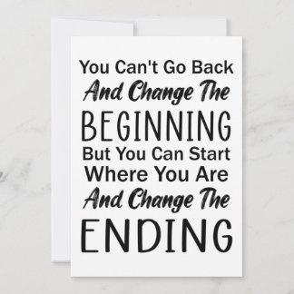 You can't go back and change the beginning holiday card