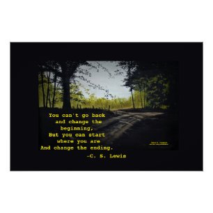 YOU CAN'T GO BACK C.S.LEWIS POSTER