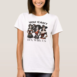 You Can't Hex With Us Witch Halloween Funny Retro T-Shirt