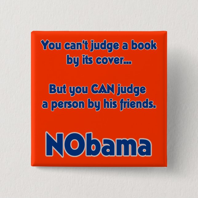 You can't judge a book by its cover... 15 cm square badge (Front)